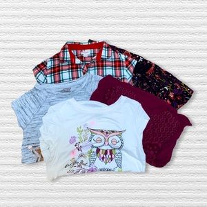 GIRLS SIZE LARGE Long-sleeve and 3/4 sleeve shirts